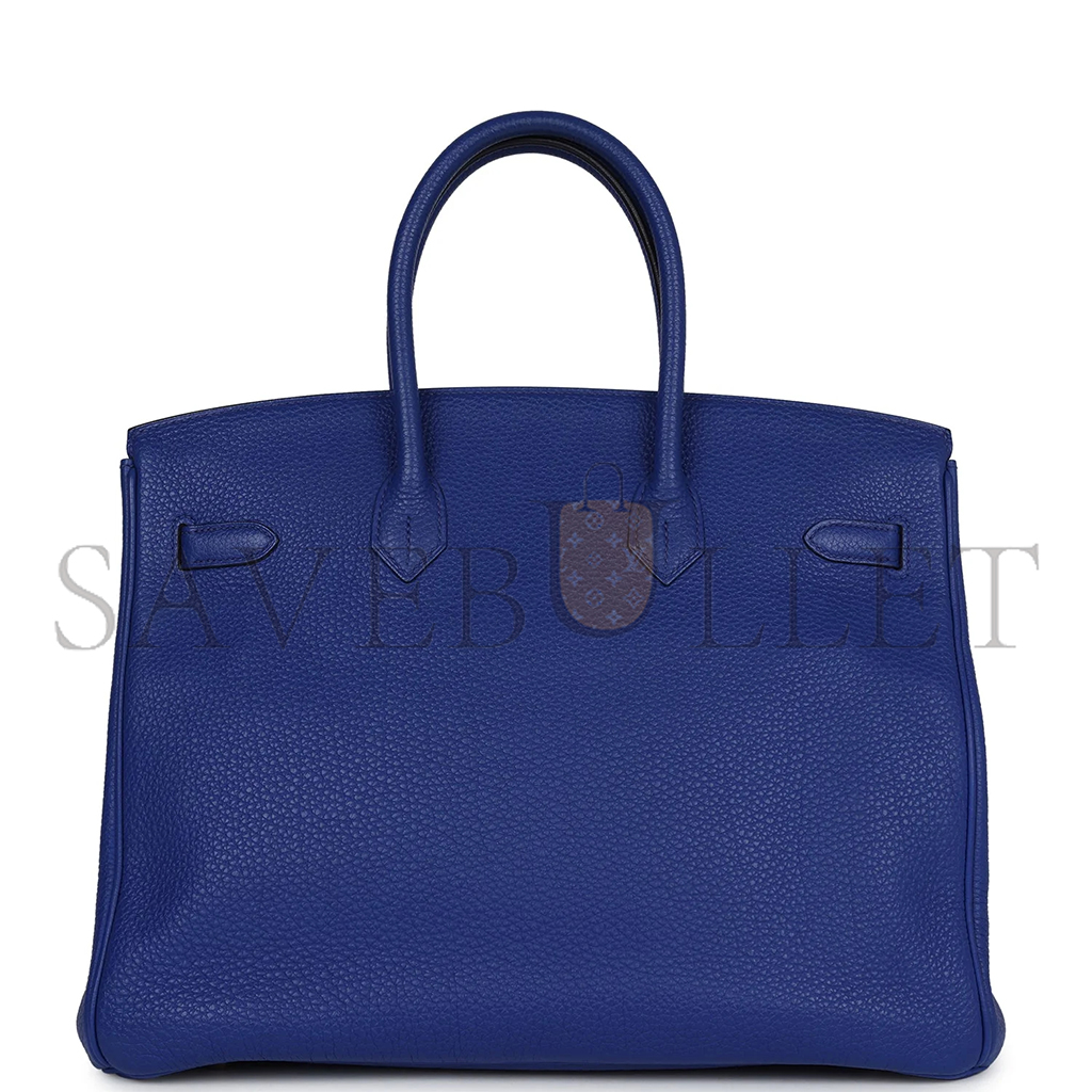 HERMÈS BIRKIN 35 BLEU ELECTRIC TOGO GOLD HARDWARE (35*28*6cm)